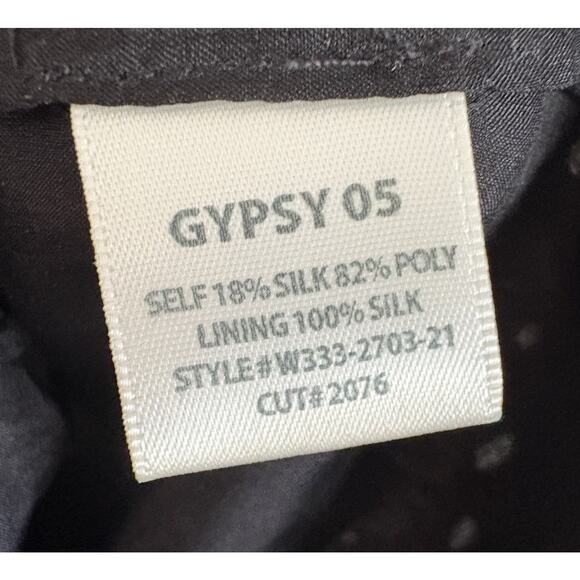 Gypsy 05 Silk Velvet Burnout Dress – L - Sheer Cold Shoulder Boho Glam Party - Picture 12 of 12